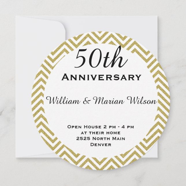 Carte Bordure Zigzag Or Autour d'un Cercle (Devant)