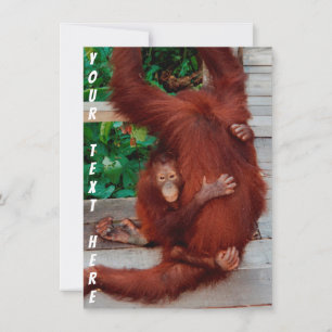 Carte Bornéo orangutan personnalisable