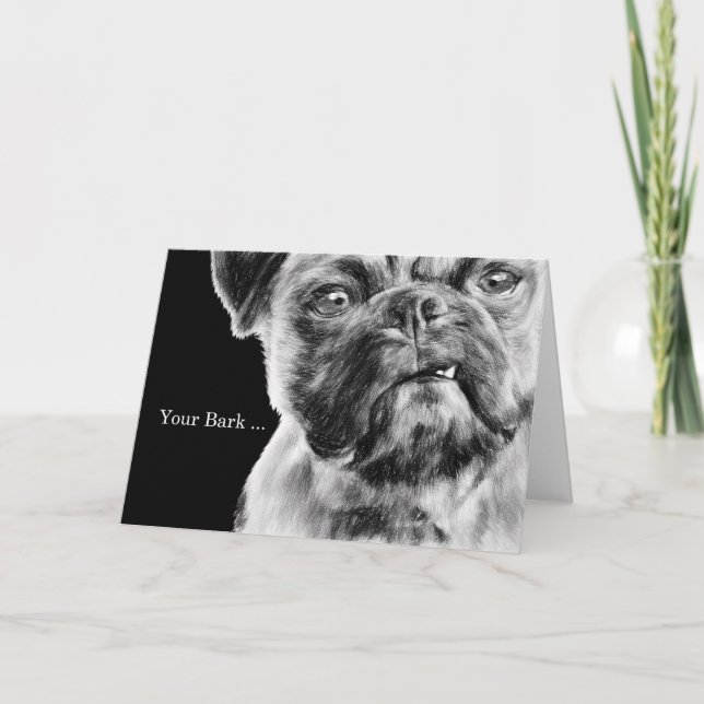 Carte Boss Anniversaire Funny Grumpy Carlin Chien (Devant)