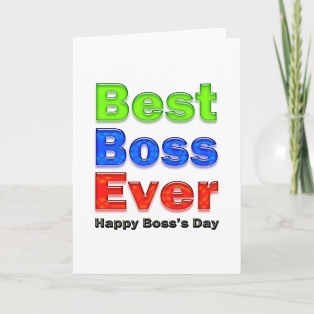 Carte Boss's Day Meilleur Boss Jamais (Devant)