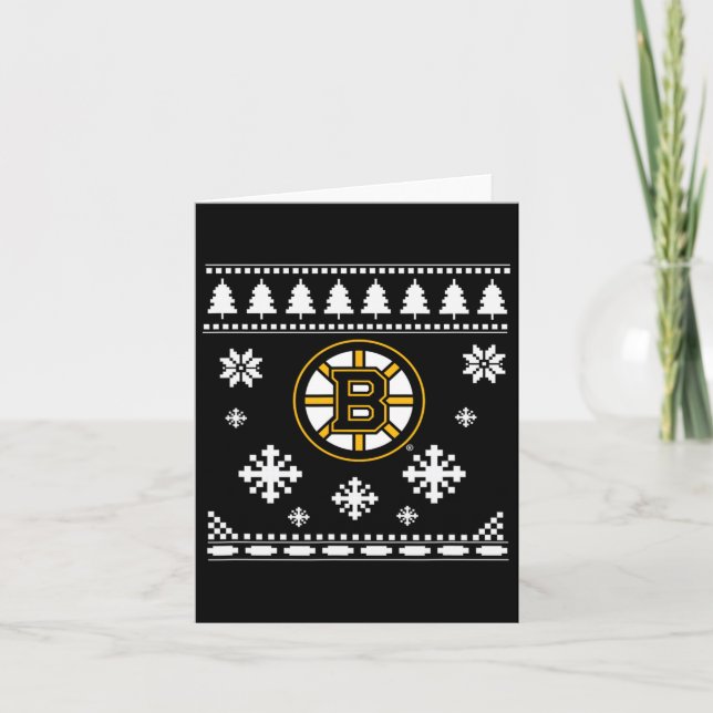 Carte Boston Bruins Vacances de Noël moche (Devant)
