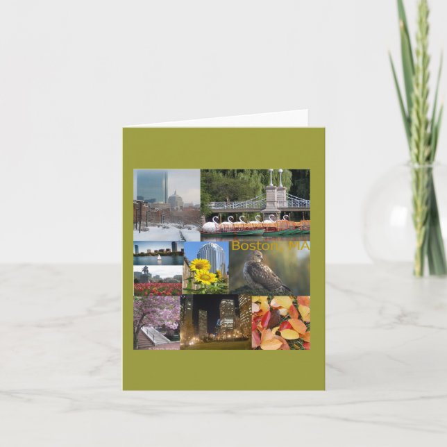 Carte Boston, collage de photo de mA par Celeste Sheffey (Devant)