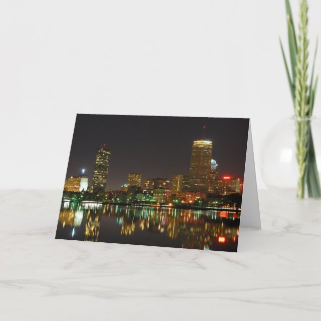 Carte Boston Skyline la nuit (Devant)
