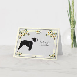 Carte Boston Terrier avec la sympathie de cornouiller