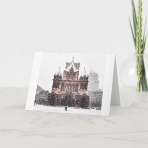 Carte Bostonic Church Snow greeting card