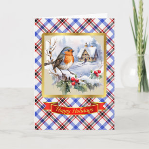 Carte Boswell Crest & Tartan avec Robin Personnalisé