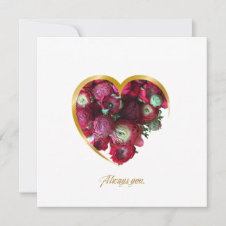 Carte Botanical Valentine’s Day Card – Floral Heart with