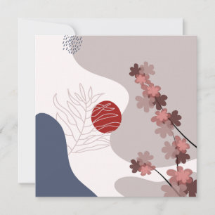 Carte Botanique Boho Blue Magenta