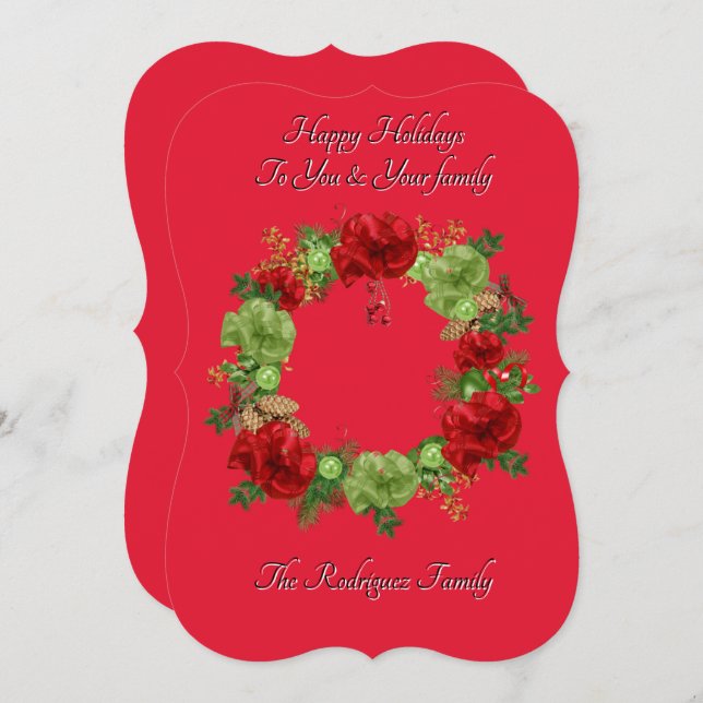 CARTE BOTANIQUE DE NOËL BOHO (Devant / Derrière)