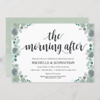Carte botanique d'invitation de brunch de mariage
