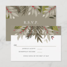 Botanique muté |gris mousse et rouge | Mariage RSV