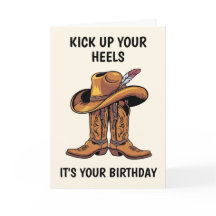 Bottes de cowboy et anniversaire Casquette
