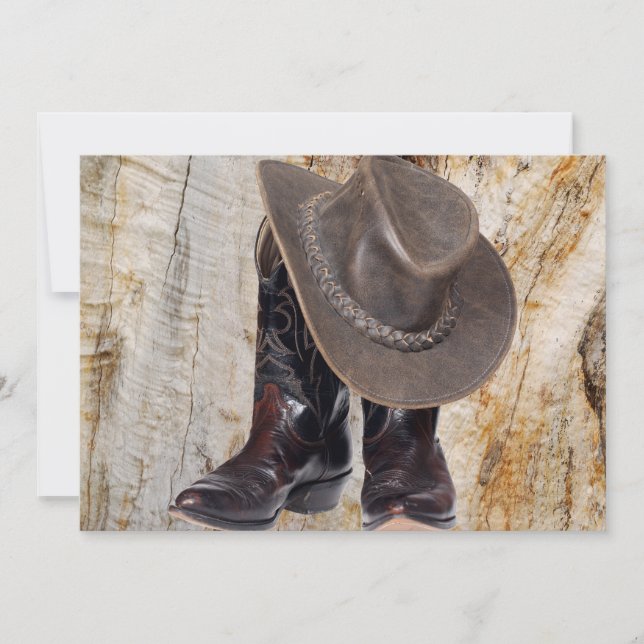 Carte Bottes et Casquette de cowboy (Devant)