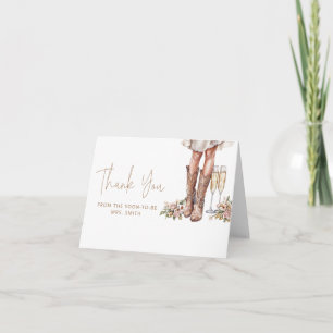 Carte Bottes Et Merci De Fête des mariées Bubbly