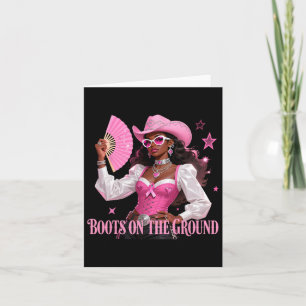 Carte Bottes Sur Le Sol Pink Cowgirl Cancer Du Sein Wes
