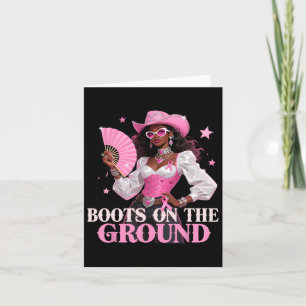 Carte Bottes Sur Le Sol Pink Cowgirl Cancer Du Sein Wes