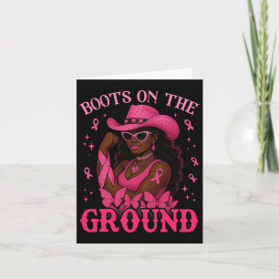 Carte Bottes Sur Le Sol Pink Cowgirl Cancer Du Sein Wes