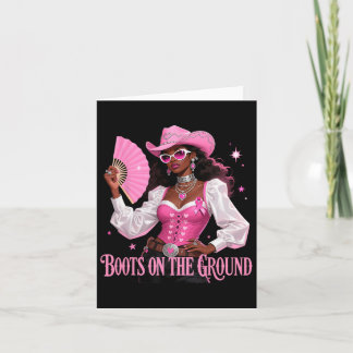 Carte Bottes Sur Le Sol Pink Cowgirl Cancer Du Sein Wes