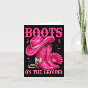 Carte Bottes Sur Le Sol Pink Cowgirl Cancer Du Sein Wes