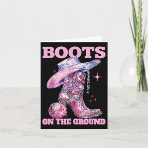 Carte Bottes Sur Le Terrain Boot Cowboy Western Cowgirl
