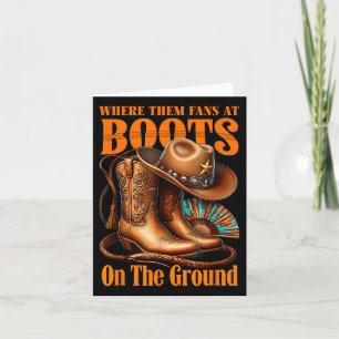 Carte Bottes Sur Le Terrain Junetten Cowgirl Où Ils
