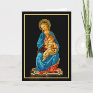 Carte Botticelli Madonna et l'Enfant Enthronés