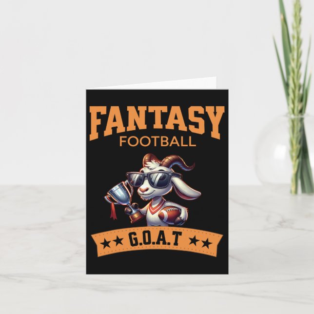 Carte Bouc champion de football fantastique drôle  (Devant)
