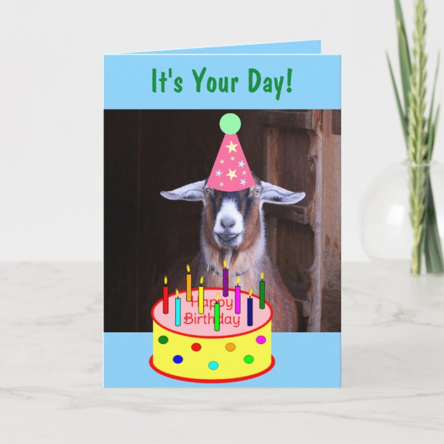 Carte Bouc de fête Silly Anniversaire (Devant)