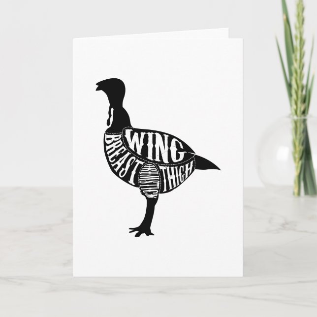 Carte Boucher de découpe de viande de Turquie (Devant)