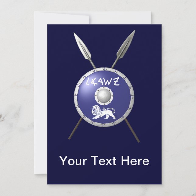 Carte Bouclier Maccabee Et Paroles (Devant)