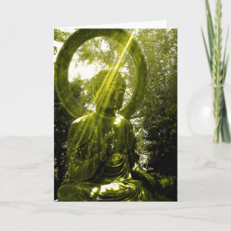 Carte Bouddha avec des rayons