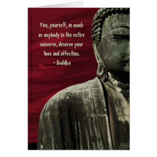 Carte Bouddha Rouge Statue Personnalisable