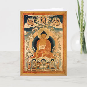 Carte Bouddha Shakyamuni Thangka 