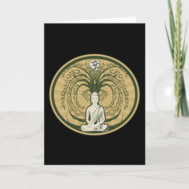 Carte Bouddha sous l'arbre de Bodhi (Devant)