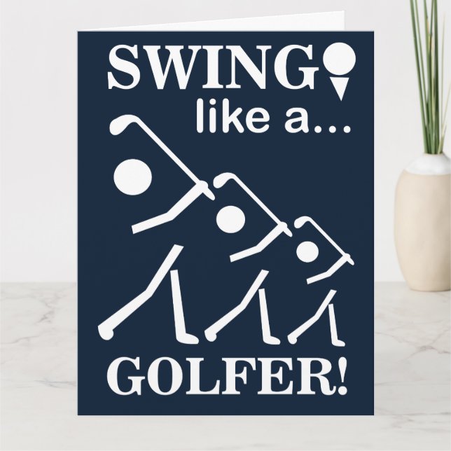 Carte Bougez comme un golfeur Salutation de golf (Devant)