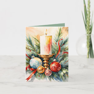 Carte Bougie avec ornements Photo & artisanat Noël