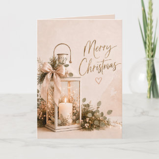 Carte Bougie Lanterne Joyeux Noël