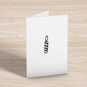 Carte Bougie Personnalisée Anniversaire Minimaliste Simp