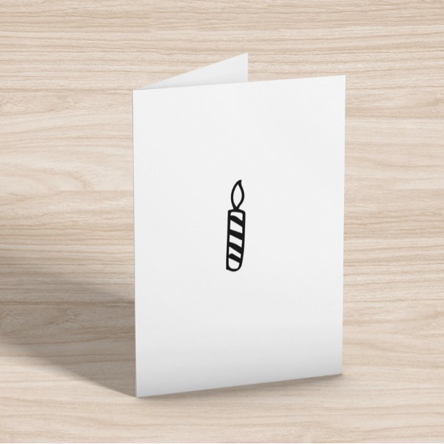 Carte Bougie Personnalisée Anniversaire Minimaliste Simp (Créateur téléchargé)