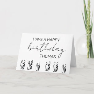 Carte Bougies d'anniversaire personnalisées et joyeuses 