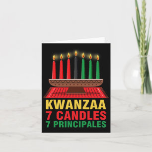 Carte Bougies de Kinara des sept principes de la fête de