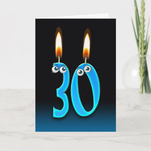 Carte Bougies du 30e anniversaire