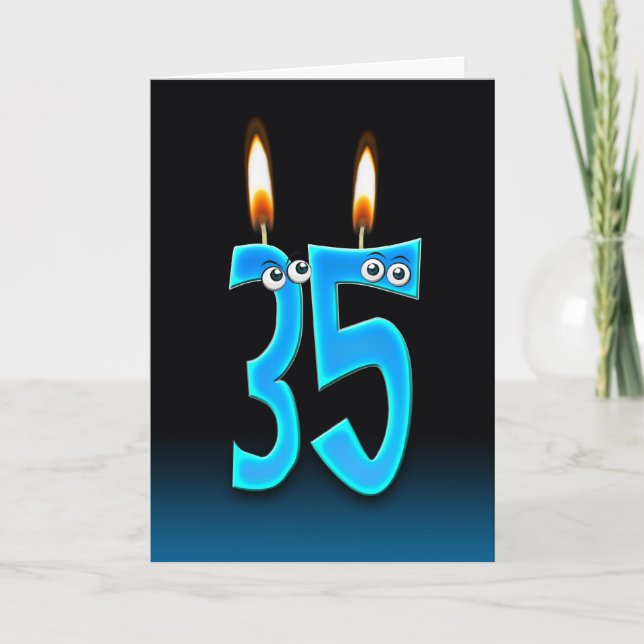 Carte Bougies du 35e anniversaire (Devant)