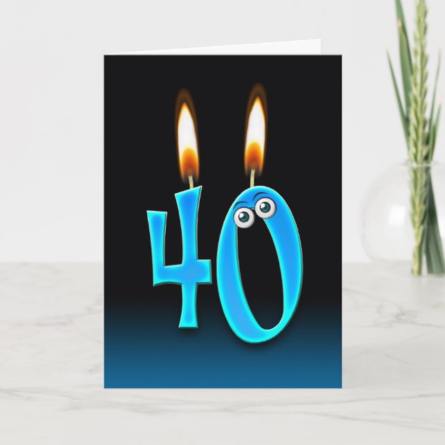 Carte Bougies du 40e anniversaire (Devant)