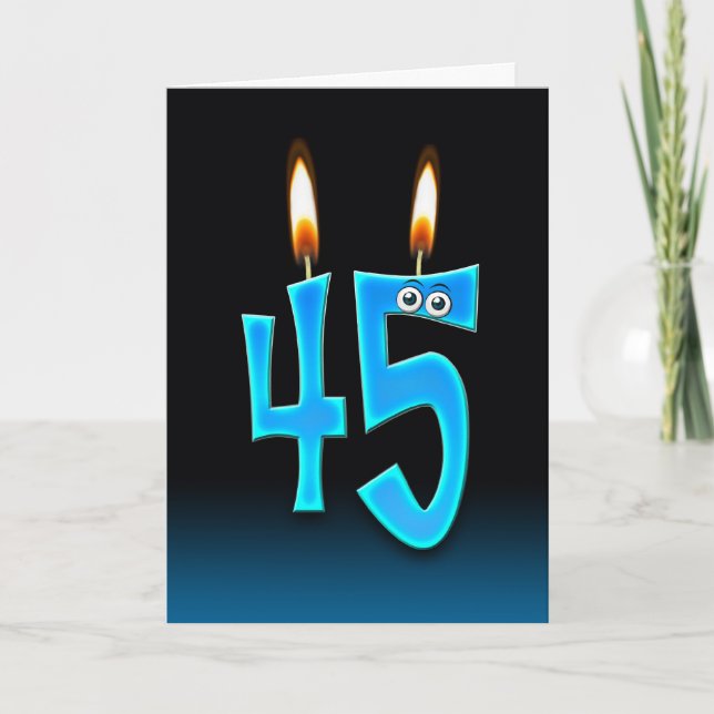Carte Bougies du 45e anniversaire (Devant)
