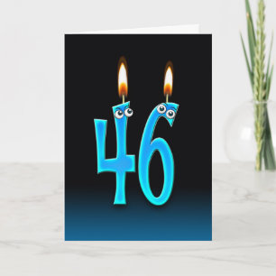 Carte Bougies du 46e anniversaire