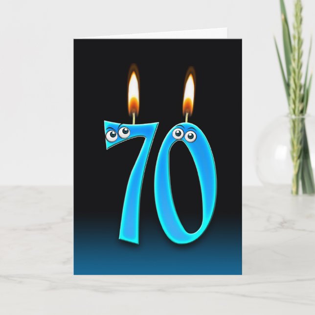 Carte Bougies du 70e anniversaire (Devant)