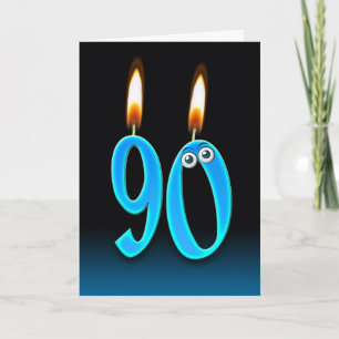 Carte Bougies du 90e anniversaire