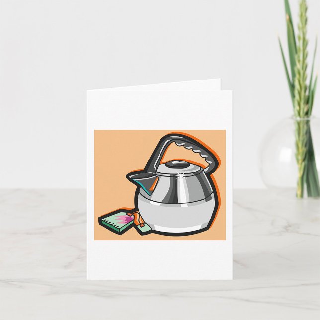 Carte Bouilloire avec sachet de thé (Créateur téléchargé)