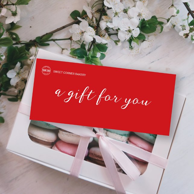 Carte Boulangerie Pain d'épices Business Logo Bon cadeau (Bakery Gingerbread Business Logo Gift Voucher)